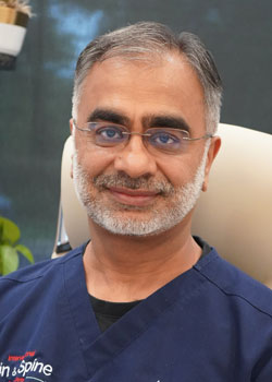 Nadeem A. Khan, MD, of Interventional Pain & Spine Specialists, Chester, VA